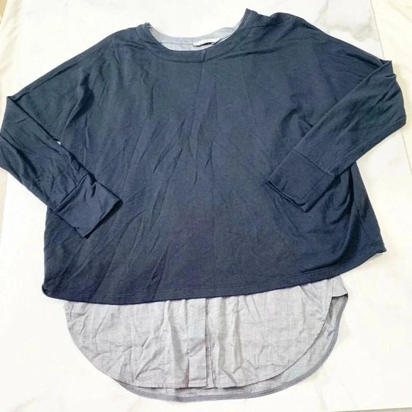 Vince Blue Over-sized Layered Top - Picture 3 of 5